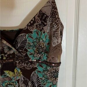 Brown Floral Maxi Dress